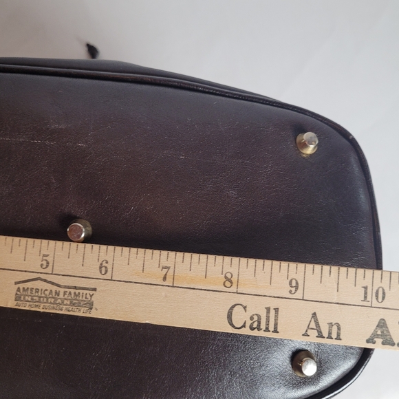 Valentina Orange Brown Genuine Leather Bucket Shoulder Bag Italy - Picture 10 of 13